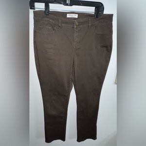 Cold Water Creek Classic Straight Leg Pants in Dark Brown